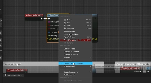 虚幻引擎快速开发提示 #51 UE4 / UE5 – 禁用蓝图节点