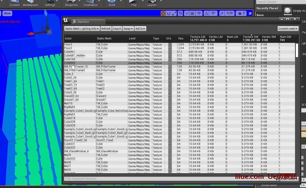虚幻引擎快速开发提示 #53 UE4 / UE5 - 光照贴图统计信息