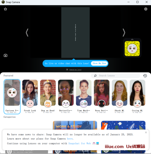 Snap camera换脸软件停止服务后最新使用方法，破解教程windows\macos