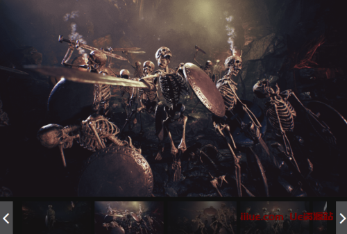 游戏就绪的亡灵骨架，完全动画，虚幻项目