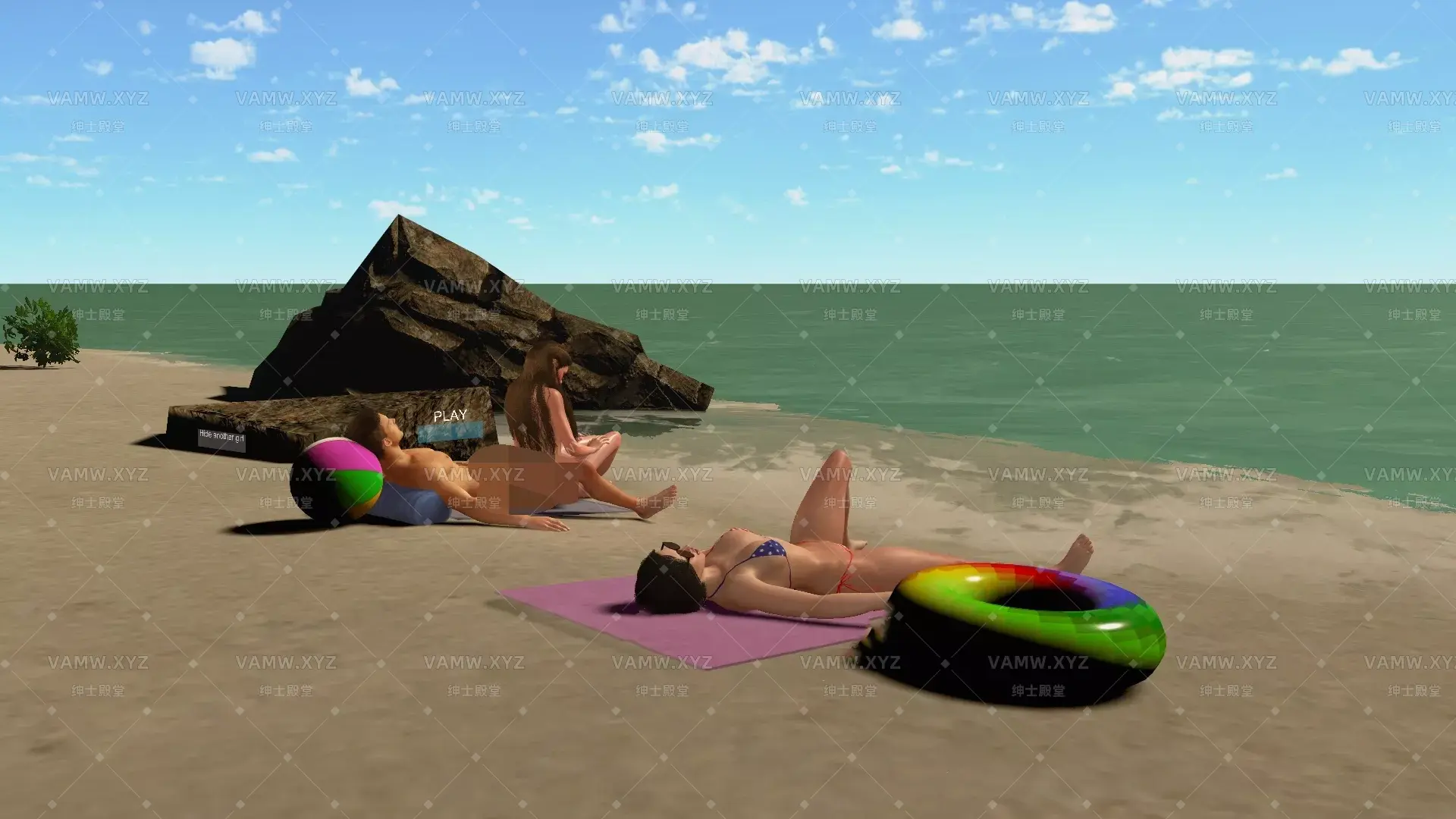 [VAM场景]真实女友游戏 KittyMocap.KM446_Big_Desire_to_Fuck_at_the_Beach.1.var