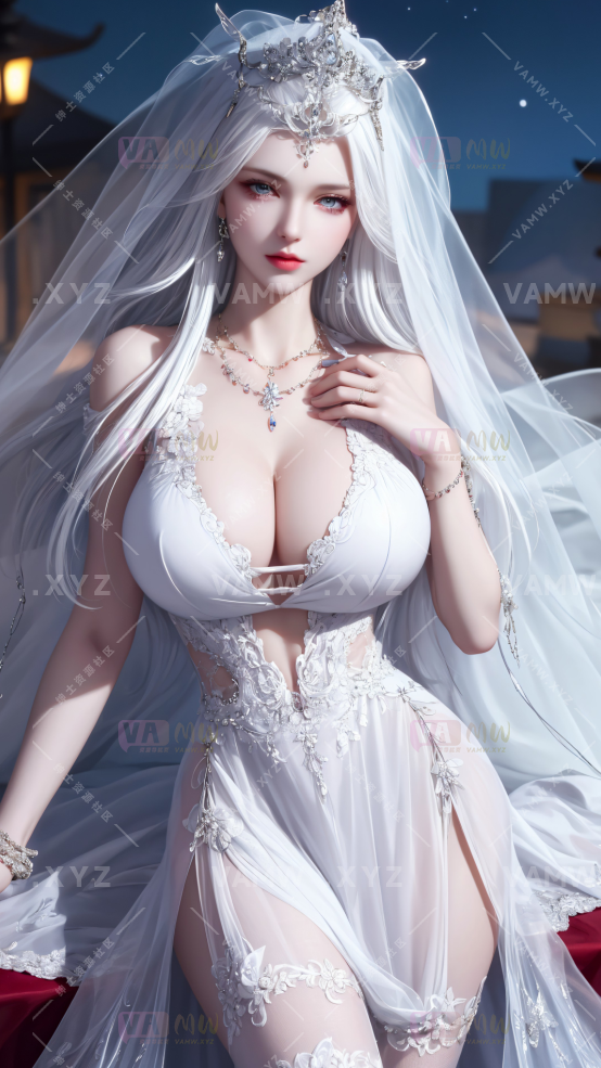 [AI绘画]波塞西白发夜景 HD117P+111 MB ai20241014175435001